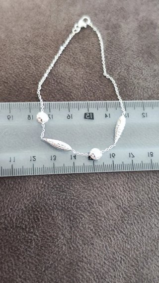 Pulsera oro blanco mujer nueva.