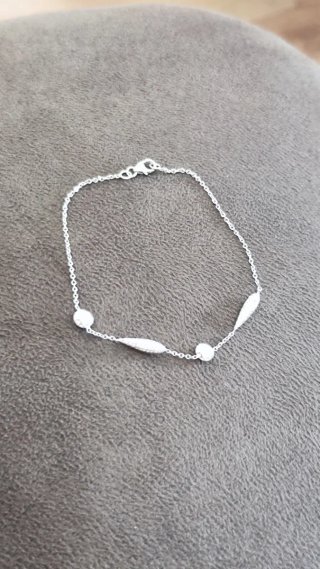 Pulsera oro blanco mujer nueva.
