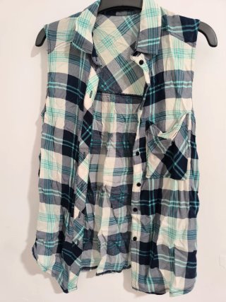 Camisa cuadros sin mangas