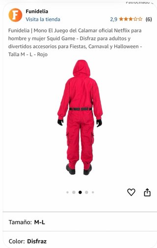 Disfraz El Juego del Calamar Funidelia Talla M-L