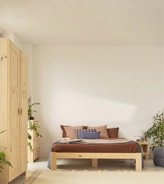 Estructura de cama 135x190 madera pino
