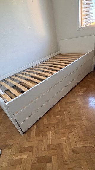 Cama nido SLÄKT Ikea blanca 90x200cm