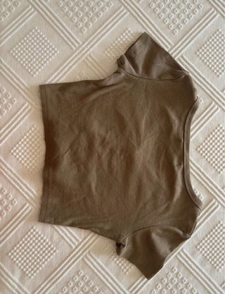 Camiseta Pull&Bear marrón manga corta