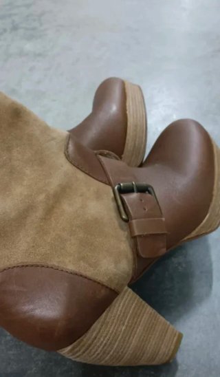 Botines marrones y beige