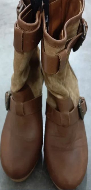 Botines marrones y beige