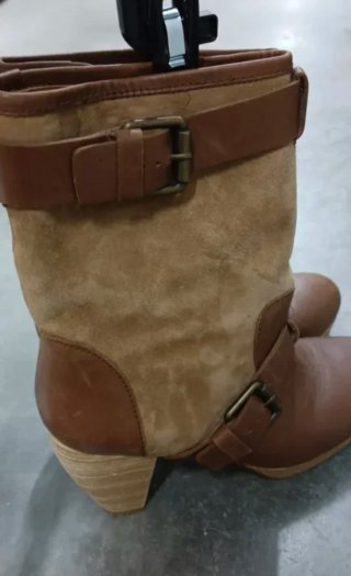 Botines marrones y beige