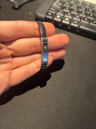 Bracciale Uomo Nero e Argento