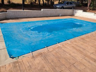 Lona de invierno  piscina y enrollador