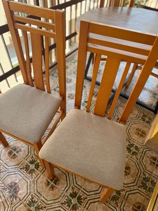 6 sillas madera