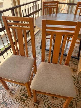 6 sillas madera