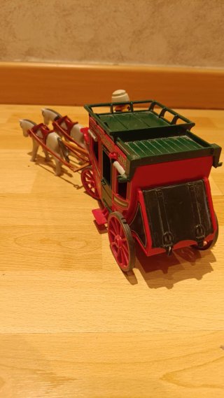 Carruaje Oeste Playmobil con 2 Caballos
