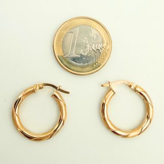Pendientes de Aro Labrados Oro 18K; 3,31grs.