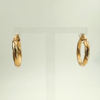 Pendientes de Aro Labrados Oro 18K; 3,31grs.