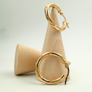 Pendientes de Aro Labrados Oro 18K; 3,31grs.