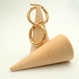 Pendientes de Aro Labrados Oro 18K; 3,31grs.