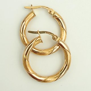 Pendientes de Aro Labrados Oro 18K; 3,31grs.