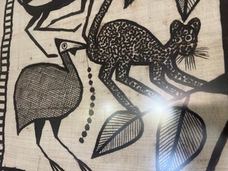 Obra de arte textil. Tela Korhogo. Costa de Marfil
