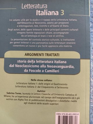 N.2 libri Letteratura italiana, Storia.