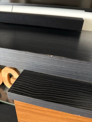 Mueble TV salón madera y metal