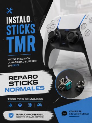Reparación de mando y instalación de sticks TMR