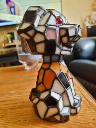 Lámpara Perro Tiffany Vintage Multicolor