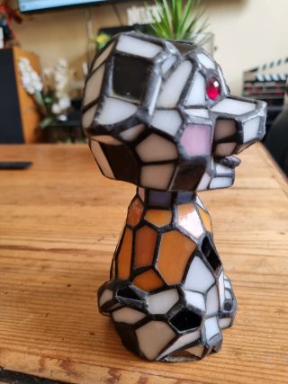 Lámpara Perro Tiffany Vintage Multicolor