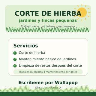 Corte de hierba y mantenimiento jardines