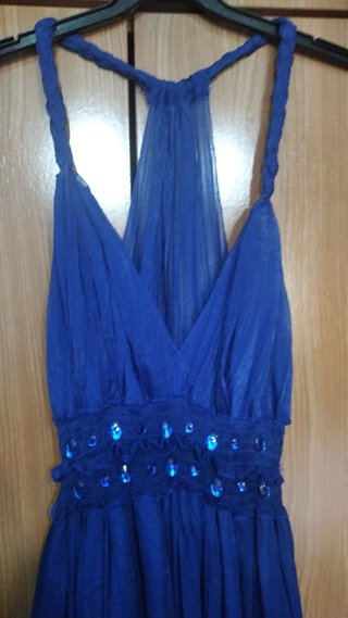 Vestido azul estilo peplum + regalo
