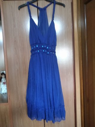 Vestido azul estilo peplum + regalo