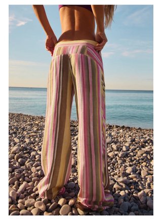 Pantalón rayas Zara multicolor