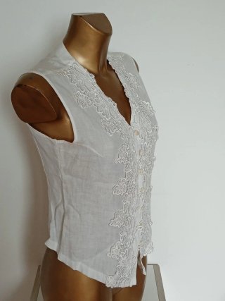 Camicia smanicata in lino Gabrielle tg. M