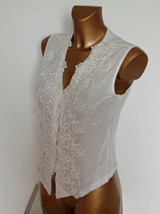 Camicia smanicata in lino Gabrielle tg. M