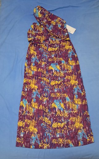 Vestido asimétrico estampado colores