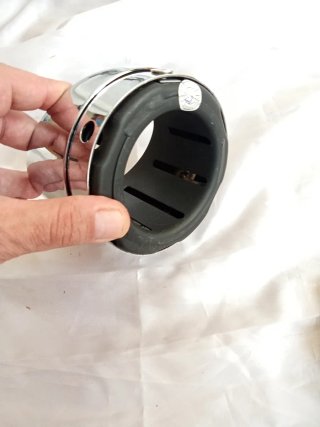 Terminale scarico acciaio 113mm innesto 70mm