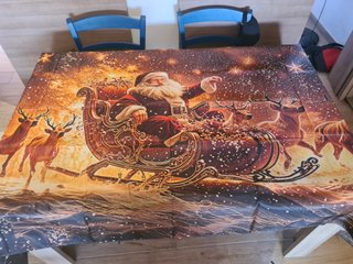 Tovaglia da Tavola natalizia Natale 240x140cm 12px