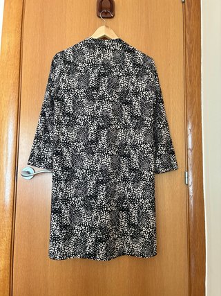 Vestido mini negro beige Mango Talla M