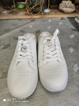 Zapatillas sin talón blancas Talla 44