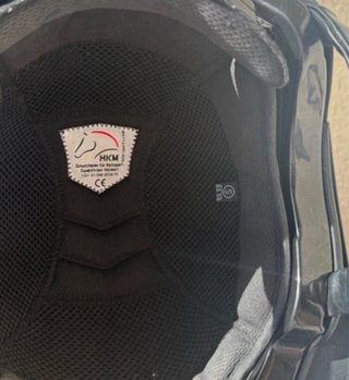 Casco Hípica HKM Negro Brillante