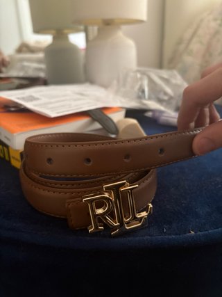 Cintura Ralph Lauren RL fibbia oro