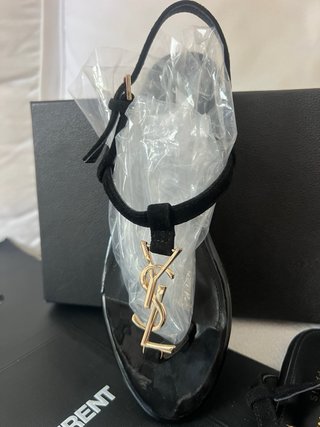 Sandalias Saint Laurent Negras Lujo