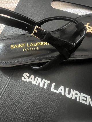 Sandalias Saint Laurent Negras Lujo