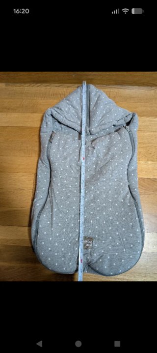 Saco capazo bebé gris estrellas