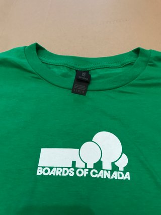 Boards of Canada white logo green t-shirt
