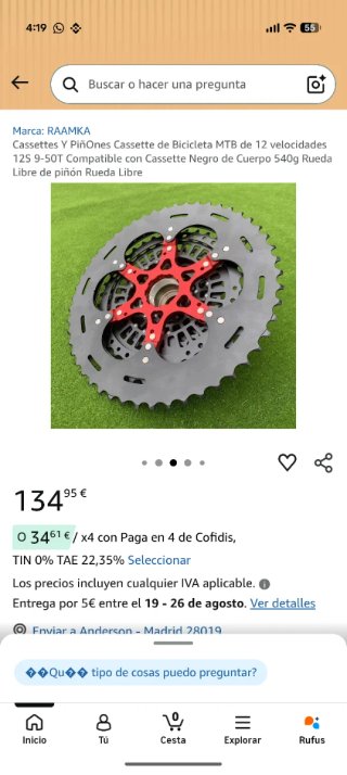 Cassette MTB 12v 9-50T RAAMKA XD