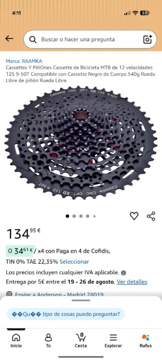 Cassette MTB 12v 9-50T RAAMKA XD