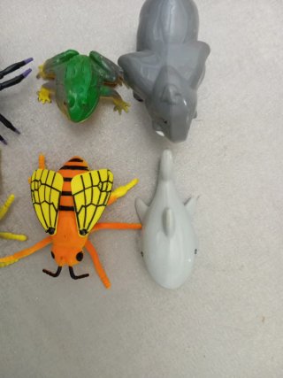 Lote animales de juguete: murciélago, araña, etc.