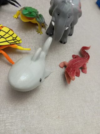 Lote animales de juguete: murciélago, araña, etc.