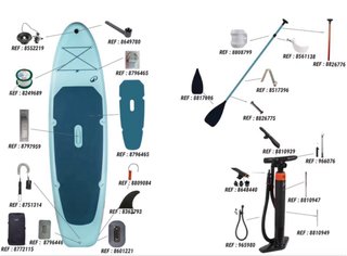 VANKU Tabla Paddle Surf 10.6” Azul