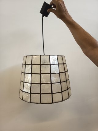 Lámpara de techo de cristal y metal