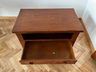 Mesa TV madera con cajón